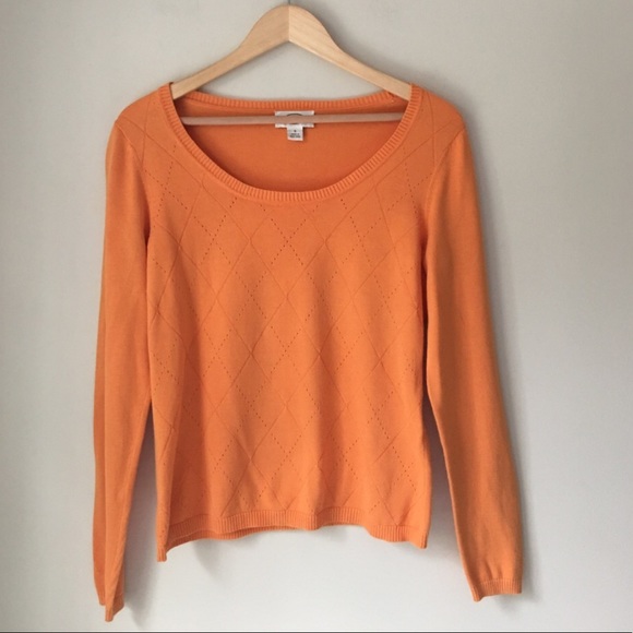 Talbots Sweaters - Talbots Orange Pima Cotton Crewneck Sweater